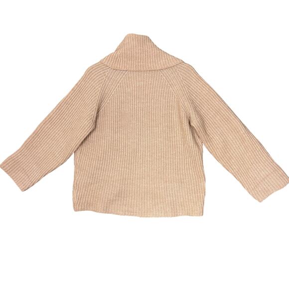 J Crew Point Sur Sweater Womens Medium Peach Turtleneck Ribbed Chunky Cozy - Picture 8 of 10